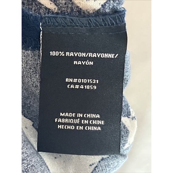 Star Wars Shirt Mens Medium Blue Button Up Short Sleeve Camp Casual Rayon - Picture 9 of 11